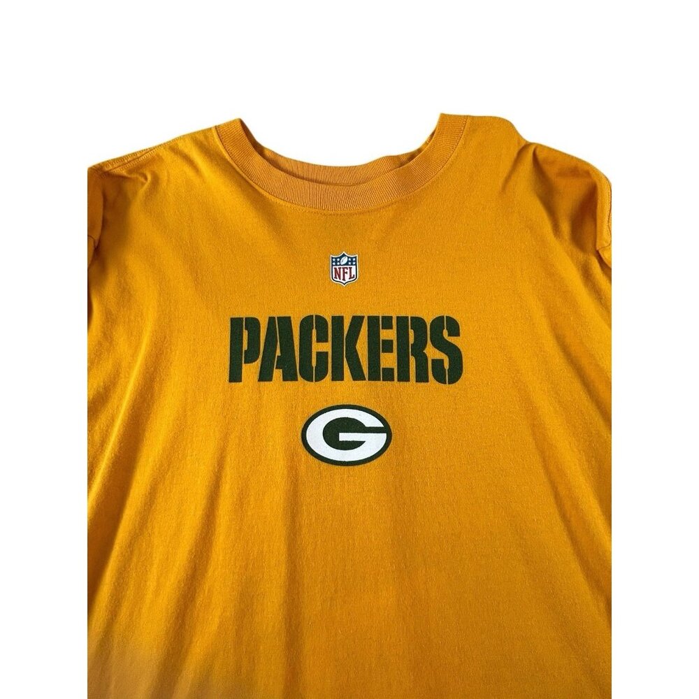 Green Bay Packers NFL Long Sleeve Shirt Vintage REEBOK Sz XL Yellow Green